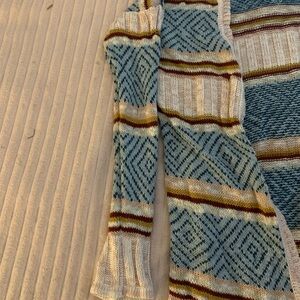 Multicolor Geometric Knit Cardigan